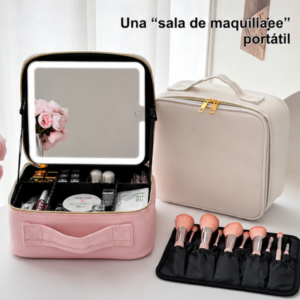 Kit de Maquillaje Profesional con Espejo y Luz LED USB (Incluye Cable)