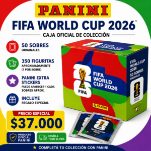Caja Panini FIFA World Cup 2026 x50 Sobres Oficiales 350 Figuritas